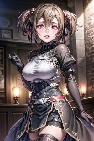 ((best quality)),  ((highly detailed)),  masterpiece,  ((official art)), (kirito_ggo, long hair, hair_between_eyes, black hair, black eyes,),1girl,(cowboy shot:1.1),(Gothic_castle_background:1.4), large breast, (gothic outfit:1.3),(black dress:1.3), (puffy sleeves:1.3),(lips:1.3),(black lips:1.5),(lipstick:1.2),(Vintage_lace_dress:1.5),(Satin_gloves:1.3),(Elegant_ballroom_background:1.4) ,(intricately detailed, hyperdetailed), blurry background,depth of field, best quality, masterpiece, intricate details, tonemapping, sharp focus, hyper detailed, trending on Artstation,1 girl, high res, official art, diffused soft lighting, shallow depth of field, sharp focus, cinematic lighting, masterpiece, 8k, high resolution image, highly detailed eyes, masterpiece, best quality, (colorful),(finely detailed beautiful eyes and detailed face),cinematic lighting, bust shot, extremely detailed CG unity 8k wallpaper, solo, ligh,Silica_SAO,edgGesugao