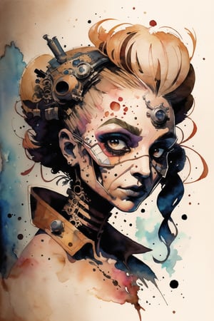disney banksy art sticker, fantasy character, soul, digital illustration, comic book style, steampunk noir, perfect anatomy, centered, approaching perfection, dynamic, highly detailed, watercolor painting, artstation, concept art, soft, sharp focus, illustration, art by Carne Griffiths and Wadim Kashin