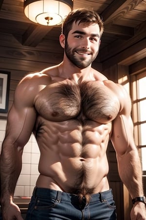 (((male only)))), (((natural body hair))), 4k definition, HD resolution, highly detailed, realistic lighting,Stop Wearing Underwear and Watch What Happens to Your Body
big bulge, hairy chest, rugged grin