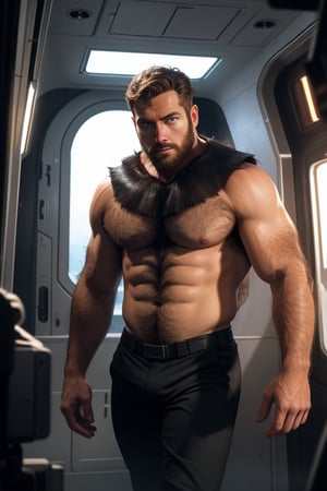 ((male only)), ((natural body hair)), (handsome big eyes), 4k definition, sci-fi movies special effects, film grain, 
"Those two beautiful, nerdy men are negotiating us to safety using the power of math.",(1man)