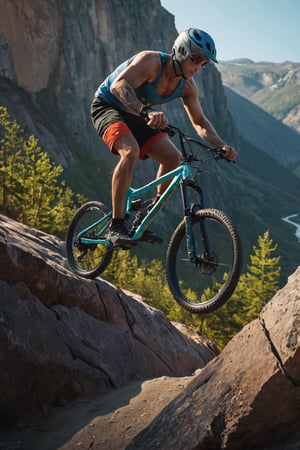 Athlete, extreme sports, by Jordan Grimmer, full body, cinematic still, cinemascope, best quality, masterpiece, very aesthetic, perfect composition, intricate details, ultra-detailed, vivid colors