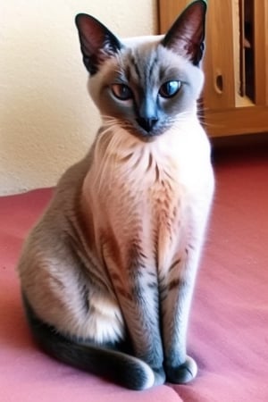 A beautiful Siamese cat.