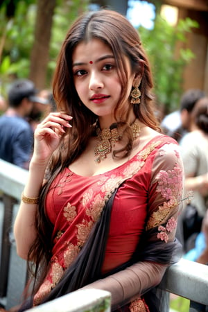 beautiful cute young attractive indian teenage girl, very cute face , 
stand on balcony