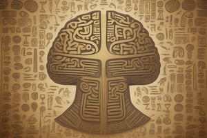 
the front of a strong brain, the background is a wall full of pharaonic symbols


,ral-chrcrts