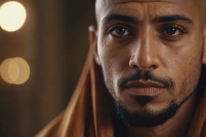 photograph close up portrait of an egyptian monk, serious, stoic cinematic 4k epic detailed 4k epic detailed photograph shot on kodak detailed bokeh cinematic hbo dark moody 