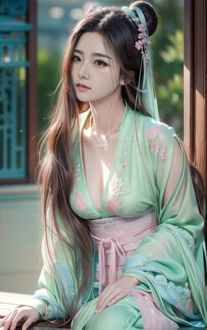 best quality, masterpiece, beautiful and aesthetic, 16K, The splendid ancient Chinese palace architecture, big blue moon, dark night, snow blowing, 1 girl, halo, shining bracelet, (beautiful hanfu, white, pink, Hanfu with many embroideries,), The sleeves and skirt of Hanfu flutter in the wind, solo, {beautiful and detailed eyes}, melancholy expression, natural and soft light, delicate facial features, vearrings, Gorgeous necklace, ((sexy pose)), Glamor body type, (white hair,),  beehive, bun,very long hair, hair past hip, curly hair, flim grain, realhands, masterpiece, Best Quality, photorealistic, ultra-detailed, finely detailed, high resolution, perfect dynamic composition, beautiful detailed eyes, eye smile, ((nervous, embarrassed)), sharp focus, full body, sexy pose, KKK3