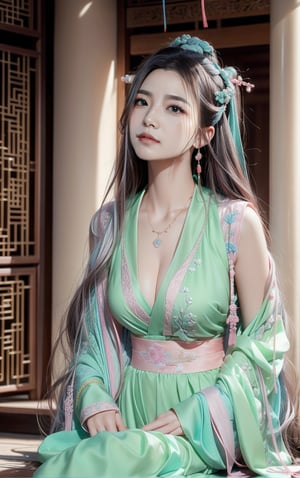 best quality, masterpiece, beautiful and aesthetic, 16K, The splendid ancient Chinese palace architecture, big blue moon, dark night, snow blowing, 1 girl, halo, shining bracelet, (beautiful hanfu, white, pink, Hanfu with many embroideries,), The sleeves and skirt of Hanfu flutter in the wind, solo, {beautiful and detailed eyes}, melancholy expression, natural and soft light, delicate facial features, vearrings, Gorgeous necklace, ((sexy pose)), Glamor body type, (white hair,),  beehive, bun,very long hair, hair past hip, curly hair, flim grain, realhands, masterpiece, Best Quality, photorealistic, ultra-detailed, finely detailed, high resolution, perfect dynamic composition, beautiful detailed eyes, eye smile, ((nervous, embarrassed)), sharp focus, full body, sexy pose, KKK3