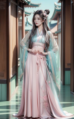 best quality, masterpiece, beautiful and aesthetic, 16K, The splendid ancient Chinese palace architecture, big blue moon, dark night, snow blowing, 1 girl, halo, shining bracelet, (beautiful hanfu, white, pink, Hanfu with many embroideries,), The sleeves and skirt of Hanfu flutter in the wind, solo, {beautiful and detailed eyes}, melancholy expression, natural and soft light, delicate facial features, vearrings, Gorgeous necklace, ((sexy pose)), Glamor body type, (white hair,),  beehive, bun,very long hair, hair past hip, curly hair, flim grain, realhands, masterpiece, Best Quality, photorealistic, ultra-detailed, finely detailed, high resolution, perfect dynamic composition, beautiful detailed eyes, eye smile, ((nervous, embarrassed)), sharp focus, full body, sexy pose, KKK3