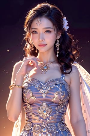 A full body photo of beautiful Chinese girl with a realistic Asian skin colour. There are a few small spots or small moles or small warts scattered on the skin of the body. The big chest is very concentrated and firm. She has light makeup on her face, smiles, and has bright eyes. Nice hands, perfect hands, perfect fingers, eyes looking into the camera, random hairstyles and hair accessories, random photo poses, random face shapes, random clothing colours, random background matching, real photo quality, depth of field, clear background, backlight, 32K resolution,wrenchelegadome