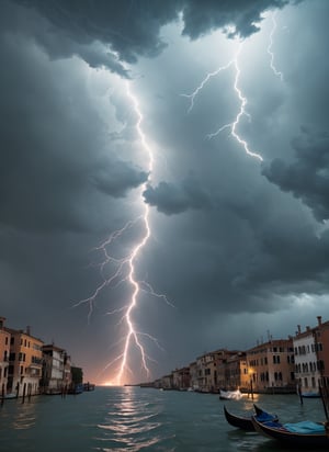 photo of big thunder storm over ((in venice, at the river,)) lightning thunders, ((covered in electricity)), unleashing a powerful lightning attack, lightning bolts surging throughout  lora:locon_conceptlightning_v1_from_v1_64_32:1, lghtnngprsn, natural lighting,  by Henri Cartier-Bressoncinematic, intricate details, 32K, UHD, HDR, ultra-realism, action background (heavy damage and debris), ultra-detailed, 32k, intricate, cinematic composition, IMAX, stunning image, trending, amazing art, cinematic color grade, dramatic lighting(lightning), electrical surges, covered in electricity,lghtnngprsn,lightning