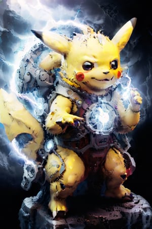 Pikachu, machine, lightning,future,gear,dragon