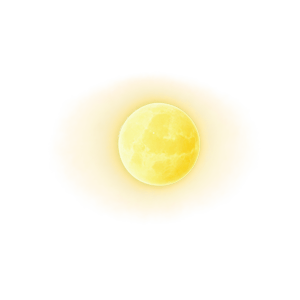 photo of a realistic yellow aura moon, planet moon,  photo of the most beautiful artwork in the world, High Detail, best quality, magical holographic  transparent background,  PNG Assets ,