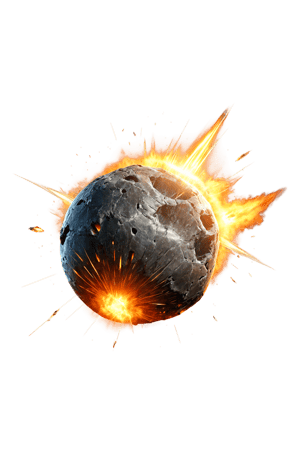 3d realistic meteor falling 3d rendered, photo of the most beautiful artwork in the world, High Detail, best quality, magical holographic  transparent background,  PNG Assets, element,composed of fire elements,more detail XL