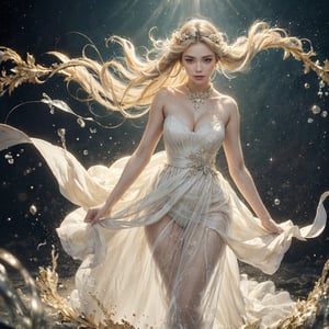 a naked woman's ethereal movements are enhanced by a dazzling white and gold dress that hugs her graceful form. The skirt of the dress is an enchanting sight to behold, as it transforms into a glorious splash of ivory liquid milk, reminiscent of flowing milk. Within this liquid cascade, golden droplets glisten and sparkle, adding an extra touch of magic to the scene. As the woman pirouettes and leaps, the liquid skirt follows her every motion, creating an otherworldly visual spectacle. It is as if she is dancing amidst a celestial realm, where liquid and gold harmoniously blend to create an exquisite masterpiece. The photograph captures a fleeting moment of elegance, leaving the viewer captivated by the woman's artistry and the ethereal beauty of her attire.  Beautiful hand and clear details , full body cover of milk , looks like a dress. 16K, 1 female only, 20 years old ,A blonde beauty, wearing a dress make by splash of milk, transformed into a beautiful dress. The whole body composition and smooth body movements make the posture feel like dancing ballet elegance, and the figure is tall.  Beautiful with a bit of a romantic vibe.

masterpiece, dark studio ,dark background,ultra highres, ultra detailed, More detail , best quality, only 1 key light front of dim light from top, rim light , lower Angle view ,sharpen edge light ,offcenter strong photo studio light, Exquisite details and textures, cinematic telelens shot , vibrant color,   lips seductive open, perfect teeth, show D cup ,natural saggy medium breasts ,necklace , Body slightly forward, seductive face, erotic smile, eye contact, offcenter look at viewer, full body focus, detailed eyes and face, detailed skin texture and fabric rendering, detailed details, white tight soft tulle , neck bare shoulders , flowy silhoutte , hair blown by the breeze, delicate facial features ,Perfect curve hip line ,show butt ,Realism, studio Portrait, dark background ,Extremely REALISTIC, best quality,flash,flashphoto,photorealistic,best quality,perfect,realhands,haifeisi,xxmixgirl,sanka_rea,1 girl,hand,realistic,better_hands, beautiful hands shape , finger real detail, better finger , perfect real hand lora.