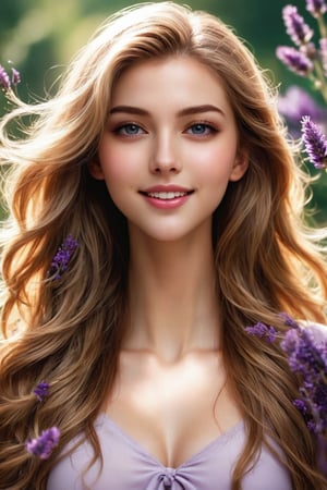
Girl 1, ultra-high definition, wind-blown hair, purple eyes, long straight golden hair, exquisite facial features, big eyes, long and dense eyelashes, big smile, very white skin, very white, {{{Masterpiece} } }, {{Highest quality}}, high resolution, high definition, natural pose girl in daily life 1, second high definition, wind-blown hair, purple eyes, long straight blonde hair, exquisite facial features, smile, {{ {Masterpiece}}}, {{Highest Quality}}, High Resolution, High Quality, Natural Poses in Everyday Life, Very Realistic, Best Coordination, Colors, Designs, Kasturi, Ishiqa, Groups of Lavender Flowers Behind Girls . , color ink effect, and ink effect. full bdoy , girl wear beautiful drss.
