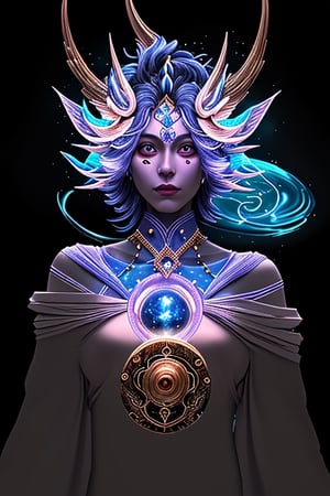 "(fantasy, surreal, cosmic), highly detailed and sharp focus, Astral Nomad as a wanderer with dimensional shifting, limited precognition, and ethereal companions"
