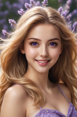 
Girl 1, ultra-high definition, wind-blown hair, purple eyes, long straight golden hair, exquisite facial features, big eyes, long and dense eyelashes, big smile, very white skin, very white, {{{Masterpiece} } }, {{Highest quality}}, high resolution, high definition, natural pose girl in daily life 1, second high definition, wind-blown hair, purple eyes, long straight blonde hair, exquisite facial features, smile, {{ {Masterpiece}}}, {{Highest Quality}}, High Resolution, High Quality, Natural Poses in Everyday Life, Very Realistic, Best Coordination, Colors, Designs, Kasturi, Ishiqa, Groups of Lavender Flowers Behind Girls . , color ink effect, and ink effect. full bdoy , girl wear beautiful drss.
