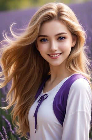 
Girl 1, ultra-high definition, wind-blown hair, purple eyes, long straight golden hair, exquisite facial features, big eyes, long and dense eyelashes, big smile, very white skin, very white, {{{Masterpiece} } }, {{Highest quality}}, high resolution, high definition, natural pose girl in daily life 1, second high definition, wind-blown hair, purple eyes, long straight blonde hair, exquisite facial features, smile, {{ {Masterpiece}}}, {{Highest Quality}}, High Resolution, High Quality, Natural Poses in Everyday Life, Very Realistic, Best Coordination, Colors, Designs, Kasturi, Ishiqa, Groups of Lavender Flowers Behind Girls . , color ink effect, and ink effect. full bdoy , girl wear beautiful drss.
