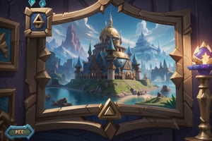 ((Masterpiece in 8K resolution, Hearthstone art style combined with classic The Legend of Zelda theme.)) | Imagine a Hearthstone card with the theme of The Legend of Zelda in its version. The back of the card features an ornate shield in the center, with the glowing Triforce in the middle, surrounded by iconic elements of the franchise such as the Master Sword, the Hylian Shield and the Ocarina of Time. | In the background, a landscape of Hyrule stretches out, with Hyrule Castle, green fields and distant mountains. The atmosphere is full of magic and mystery, with predominant green and gold tones. | The composition is framed in a medium plane, with the shield centered and the landscape elements extending to the rounded corners of the card. | Magical lighting effects and soft shadows highlight the beauty and detail of this unique design, while carefully crafted textures bring the card's surfaces to life. | ((The Legend of Zelda-themed Hearthstone card, featuring the Triforce, iconic elements, and the enchanted landscape of Hyrule.)) | {The camera is positioned to showcase the intricate details of the card back, revealing the entire design as it captures the essence of the Zelda theme in a captivating way.} | The card back takes a (((stunning appearance as it showcases the Zelda theme, boldly featuring the Triforce and iconic elements, engaging the viewer in an exciting way))), ((perfect_design, perfect_composition, perfect_layout)), ((perfect_detail, perfect_texture, perfect_colours)), ((More Detail, ultra_detailed, Enhance))