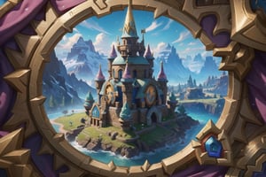 ((Masterpiece in 8K resolution, Hearthstone art style combined with classic The Legend of Zelda theme.)) | Imagine a Hearthstone card with the theme of The Legend of Zelda in its version. The back of the card features an ornate shield in the center, with the glowing Triforce in the middle, surrounded by iconic elements of the franchise such as the Master Sword, the Hylian Shield and the Ocarina of Time. | In the background, a landscape of Hyrule stretches out, with Hyrule Castle, green fields and distant mountains. The atmosphere is full of magic and mystery, with predominant green and gold tones. | The composition is framed in a medium plane, with the shield centered and the landscape elements extending to the rounded corners of the card. | Magical lighting effects and soft shadows highlight the beauty and detail of this unique design, while carefully crafted textures bring the card's surfaces to life. | ((The Legend of Zelda-themed Hearthstone card, featuring the Triforce, iconic elements, and the enchanted landscape of Hyrule.)) | {The camera is positioned to showcase the intricate details of the card back, revealing the entire design as it captures the essence of the Zelda theme in a captivating way.} | The card back takes a (((stunning appearance as it showcases the Zelda theme, boldly featuring the Triforce and iconic elements, engaging the viewer in an exciting way))), ((perfect_design, perfect_composition, perfect_layout)), ((perfect_detail, perfect_texture, perfect_colours)), ((More Detail, ultra_detailed, Enhance))