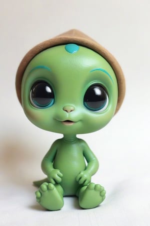 Adorable little green alien