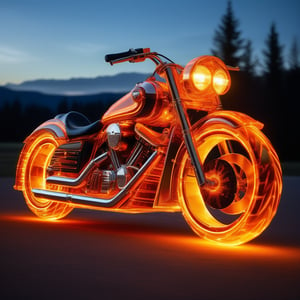  Harley davidson made of fire and brimstone