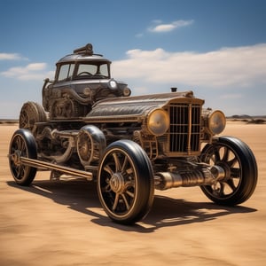 Steam powered hotrod made of bones 