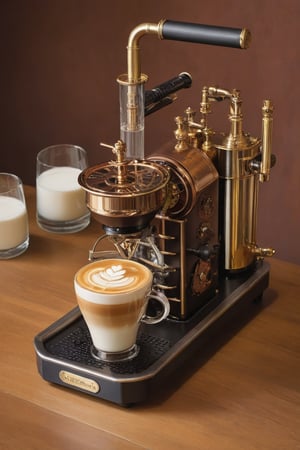 Steampunk cappuccino maker
