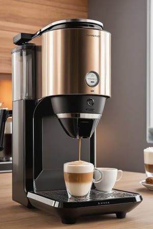 Futuristic cappuccino maker 

