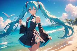 black dress zarass Hatsune Miku anzhcmiku