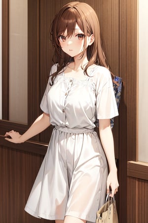 Kyoko Hori in casual white dress ,horiK