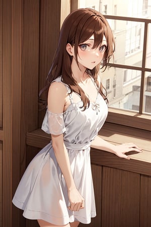 Kyoko Hori in white graduation dress ,horiK