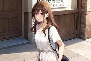 Kyoko Hori in casual white dress ,horiK