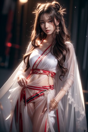 The background is midnight sky,big blue moon,dark night,snow blowing,16 yo, 1 girl,sword,halo,shining bracelet,beautiful hanfu(white, transparent),cape, cloth blowing in wind, solo, {beautiful and detailed eyes}, calm expression, natural and soft light, delicate facial features, cute japanese idol, very small earrings, ((model pose)), Glamor body type, (dark hair:1.2),  beehive,big bun,very_long_hair, スクール水着，hair past hip, curly hair, flim grain, realhands, masterpiece, Best Quality, photorealistic, ultra-detailed, finely detailed, high resolution, perfect dynamic composition, beautiful detailed eyes, eye smile, ((nervous and embarrassed)), sharp-focus, full_body, sexy pose,cowboy_shot,ruanyi0060