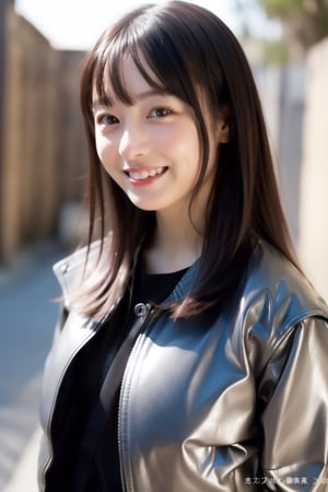 8k, RAW photo, best quality, masterpiece, realistic, photo-realistic, clear, professional lighting, beautiful face, best quality, ultra high res
BREAK
(upper body 1.5),
BREAK
realistic Japanese cute, girl,26 years old,
long hair, smile,
BREAK
leather jacket,
BREAK
standing,
BREAK
outside,


,milf,wonder beauty ,Haka