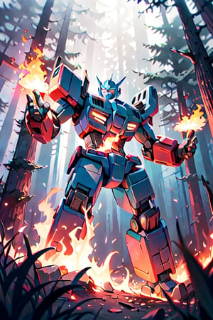Transformers, forest, fire