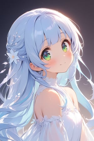 masterpiece, best quality, extremely detailed, (illustration, official art:1.1), 1 girl ,(((( light blue hair)))), ,(((( light blue hair)))),light blue hair, ,((blush)) , cute face, big eyes, masterpiece, best quality,(((((a very delicate and beautiful girl))))),Amazing,beautiful detailed eyes,blunt bangs((((little delicate girl)))),(((tareme))),droopy eyes.(true beautiful:1.2), sense of depth,dynamic angle,,,, affectionate smile, (true beautiful:1.2),,(tiny 1girl model:1.2),)(flat chest),(masterpiece), (best quality), sharp focuse, (character design sheet, same character, profile side, back, close up), illustration, (detailed hair, detailed face, detailed features structure), ((1 woman, solo)), perfect feminine face, pose zitai, detailed design character, , shoulders length hair, ((green eyes, beautiful shapes of eyes)), black turtleneck outfit, (simple background, white background: 1.3)
