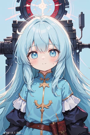 masterpiece, best quality, extremely detailed, (illustration, official art:1.1), 1 girl ,(((( light blue long hair)))), ,(((( light blue long hair)))),light blue hair, , long hair ((blush)) , cute face, masterpiece, best quality,(((((a very delicate and beautiful girl))))),Amazing,beautiful detailed eyes,blunt bangs((((little delicate girl)))),(((tareme))),droopy eyes.(true beautiful:1.2), sense of depth,dynamic angle,,,, affectionate smile, (true beautiful:1.2),,(tiny 1girl model:1.2),)(flat chest),One girl、Dynamic configuration、[17277fbe68],He threatened Hideo.、high quality、Maximum details、(((最high quality、最高masterpiece、Official Art、最高のDynamic configuration)))、、(Tabletop, 最high quality), Very detailed, Anime Style, Concept Art、whole body, (masterpiece), 最high quality, Fantasy art,whole body、masterpiece、最high quality、(colorful)、（Beautifully detailed eyes and face）、Cinema Lighting、Extremely detailed CG、Super huge、whole body、wallpaper、Dress with weapons in Wonderland, (((Everybody wears red ))), Ammunition belt, gun, machine gun, gatling gun, hand gun,weapons,Barren Land、White Background、