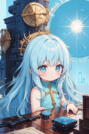 masterpiece, best quality, extremely detailed, (illustration, official art:1.1), 1 girl ,(((( light blue long hair)))), ,(((( light blue long hair)))),light blue hair, , long hair ((blush)) , cute face, masterpiece, best quality,(((((a very delicate and beautiful girl))))),Amazing,beautiful detailed eyes,blunt bangs((((little delicate girl)))),(((tareme))),droopy eyes.(true beautiful:1.2), sense of depth,dynamic angle,,,, affectionate smile, (true beautiful:1.2),,(tiny 1girl model:1.2),)(flat chest),One girl、Dynamic configuration、[17277fbe68],He threatened Hideo.、high quality、Maximum details、(((最high quality、最高masterpiece、Official Art、最高のDynamic configuration)))、、(Tabletop, 最high quality), Very detailed, Anime Style, Concept Art、whole body, (masterpiece), 最high quality, Fantasy art,whole body、masterpiece、最high quality、(colorful)、（Beautifully detailed eyes and face）、Cinema Lighting、Extremely detailed CG、Super huge、whole body、wallpaper、Dress with weapons in Wonderland, (((Everybody wears red ))), Ammunition belt, gun, machine gun, gatling gun, hand gun,weapons,Barren Land、White Background、