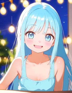 masterpiece, best quality, extremely detailed, (illustration, official art:1.1),adorable face、 1 girl ,(((( light blue long hair)))),pale blue hair,, long hair ((blush)) , cute face, big eyes, masterpiece, best quality,(((((a very delicate and beautiful girl))))),Amazing,beautiful detailed eyes,blunt bangs((((little delicate girl)))),tareme(true beautiful:1.2), sense of depth,dynamic angle,,,, affectionate smile, (true beautiful:1.2),,(tiny 1girl model:1.2),)(flat chest)、(8k, RAW photo, best quality, masterpiece, highres, absurdres, ultra detailed: 1.3), (Photography, realistic, photo-realistic: 1.4), (beautiful natural lighting,  beautiful detailed glow: 1.4),

BREAK 1 beautiful girl, (Cute: 1.5), (Chibi: 0.5), (kawaii: 2), (change: 2), , (Solo: 1.65), BREAK, (flat chest), Clear skin, , (, long eyelashes, Double eyelids: 1.4), Shiny skin, BREAK, , (curious look, blush: 1.45), ((((head tilt:1.2)))),(embarrassed),

BREAK

, (,cute blue cakes are placed on the table in front of the girl.)),
, (cowboy shot, ), (best quality, masterpiece, ultra high res), (smile:1.3), 1girl, happy birthday,her gaze full of genuine joy, party decorations in the background, sound of laughter and merriment filling the air, her figure framed by the festive atmosphere, a radiant smile that lights up her face, hint of joy and excitement in her stance, her eyes sparkling with happiness, the flowers in her hands a pop of color against her meid style, atmosphere of pure celebration and joy, her figure standing out amidst the celebration, the focus of everyone's well-wishes and blessings, an image of pure jubilation and celebration, a picture of the joyous side of life, welcoming the festive spirit with open arms, her radiance matching the cheerful atmosphere, her happy demeanor contagious, a beautiful moment of joy and celebration,
