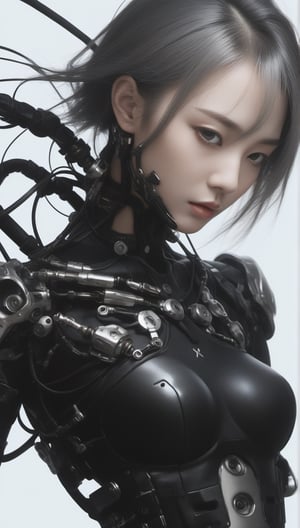 xxmix_girl,beautiful cyborg girl, with super delicate face, skinny plump figure ,mechanical joints, metal details,sidesexwithfeet,MikieHara,cyberpunk style,eyes shoot,xxmixgirl,FilmGirl,cyber,cyberpunk,