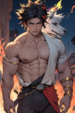 Zagreus with large muscles 