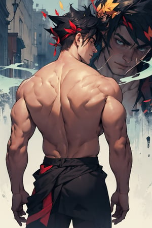 Zagreus with big muscular back