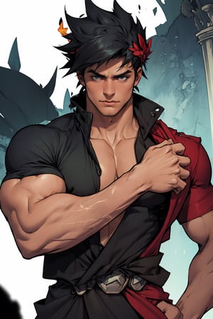 Zagreus with large muscles 