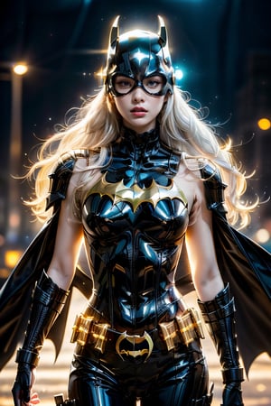 (perfect prompt word,exquisite texture in every detailfinely detailed,highres 32k wallpaper,(HDR:1.4),(Vivid Color:1.4),ultra highres,masterpiece,ultra realistic，The atmosphere is captured in high grain, reminiscent of ISO 800 film with wide angle.real girls, photorealistic，REALISM)，
((Batgirl suit)),
((covered nipples)),
curvy,
dou,
full armor,
glowing halo,
humanoid robot,
kabuto (helmet),
kusazuri,
looking at viewer,
solo,
split theme,
suneate,
((white and black armor),(shoulder armor),(pauldrons),(japanese armor)),
((white eyes),(glowing eyes)),
((white hair),(very long hair),(floating hair)),
