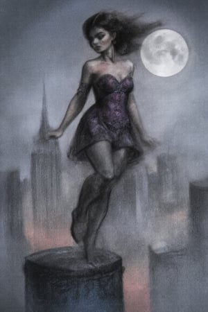 Perched on the edge of a skyscraper, a ballerina in a sequin fish-studded gown defied gravity. The wind whipped at her hair as she balanced on one toe, her body a silhouette against the moonlit sky. Below, the city roared, but she was oblivious to the chaos. In this moment, she was alone with the moon, her heart pounding in rhythm with the city's pulse.