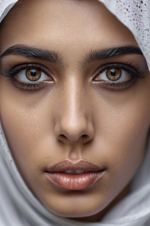 Future human arabic nude young and beautiful faced woman, sensual, Hyper detailed, highres trending on Artstation Deviantart, sharp focus, centered, shallow depth of field, terrifying impact,photorealistic