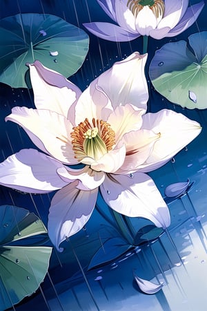 //quality, (masterpiece:1.4), (detailed), ((,best quality,)),//(heavy raining:1.3),(flowers:1.4),flower focus,lily_(flower),leaf,plant,reflection,spring,Sepals,Petals,watercolor \(medium\)