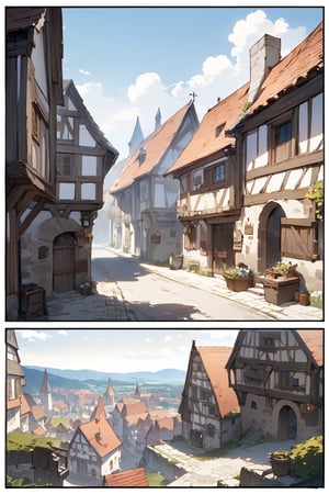 //quality, masterpiece:1.4, detailed:1.4,best quality:1.4,//,scenery, town, medieval town,Deformed