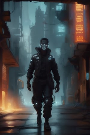 In a gritty, neon-drenched cyberpunk world, a lone courier, clad in a sleek Oni-inspired armor set, navigates the mean streets of Neo-Aztec City. The air is thick with the hum of high-tech gadgetry as they expertly avoid lowlife enforcers. A sci-fi mask glows on their face, a symbol of their netrunner prowess. Framed against a 4K UHD backdrop of towering skyscrapers and holographic advertisements, this shadowy figure embodies the unyielding spirit of a high-tech loner.,tag score,Steampunk style ,sci-fi mask, enforcer,shadowrun_surface,ruin,
Steampunk style ,DonMFr0stP4nk,CYBER AI GIRL ,shadow,Human bones